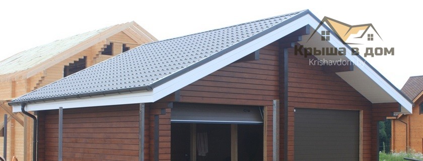 Монтаж крыши гаража